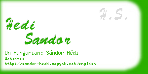 hedi sandor business card